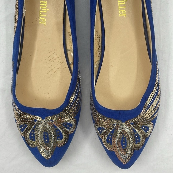 NWOB. Olivia Miller 7 Glitter Sequined Flats. - Picture 5 of 9